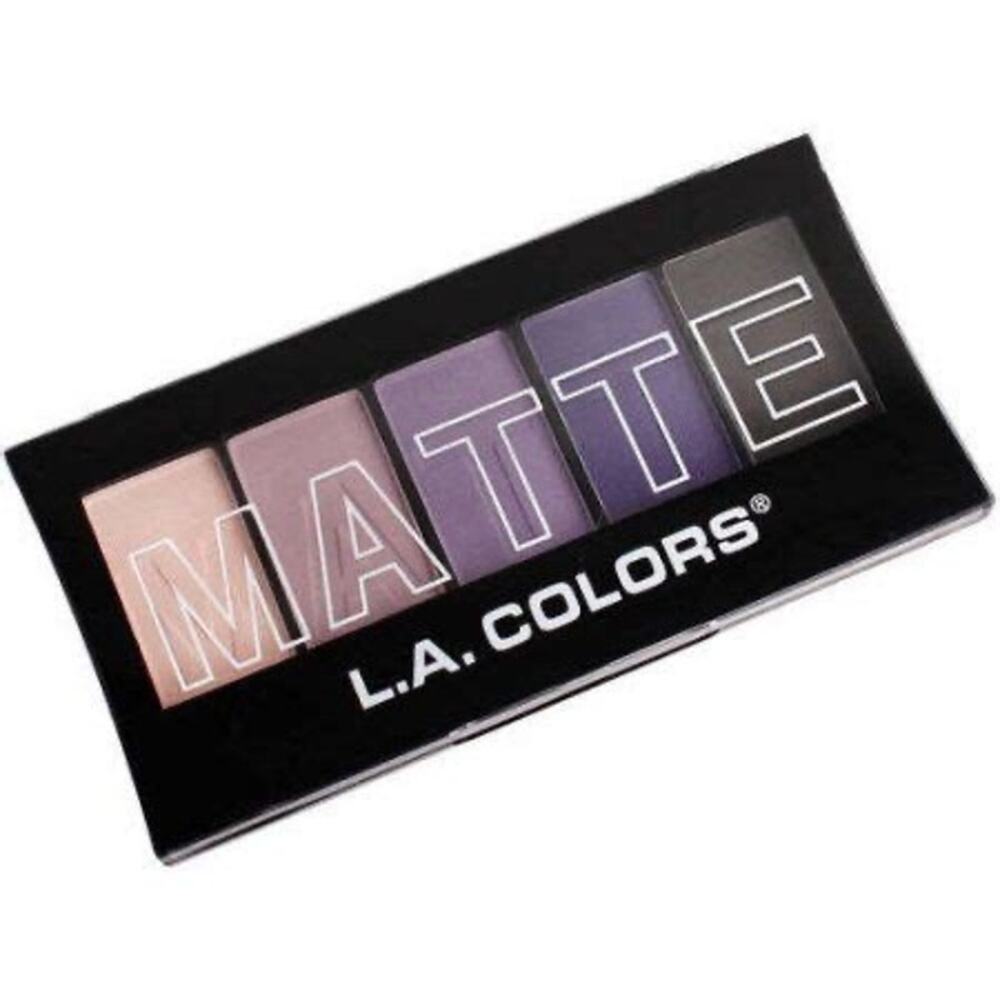 L.A. Colors 5 Color Matte Eyeshadow Palette Purple Cashmere (CEM473) New Sealed